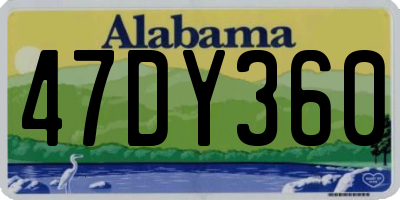 AL license plate 47DY360