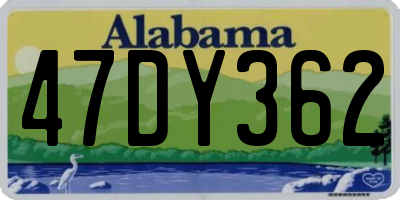 AL license plate 47DY362