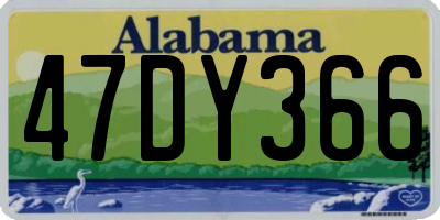 AL license plate 47DY366