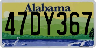 AL license plate 47DY367