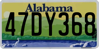 AL license plate 47DY368
