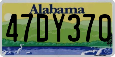 AL license plate 47DY370