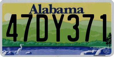 AL license plate 47DY371