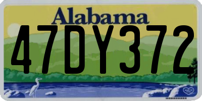 AL license plate 47DY372