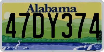 AL license plate 47DY374