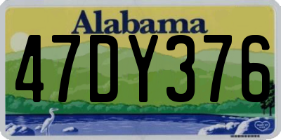 AL license plate 47DY376