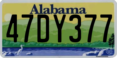 AL license plate 47DY377
