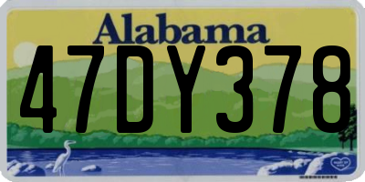AL license plate 47DY378