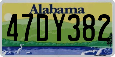 AL license plate 47DY382