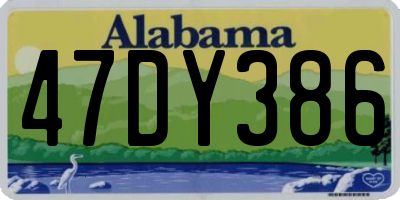 AL license plate 47DY386