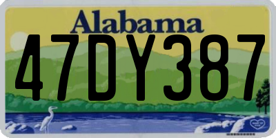 AL license plate 47DY387