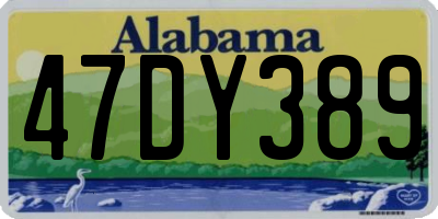 AL license plate 47DY389