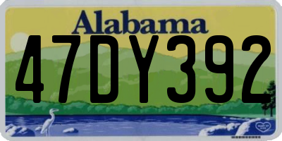 AL license plate 47DY392
