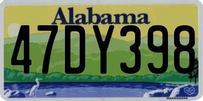 AL license plate 47DY398