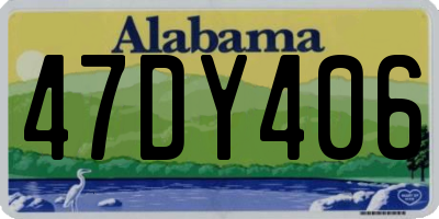 AL license plate 47DY406