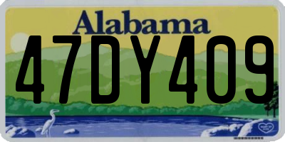AL license plate 47DY409