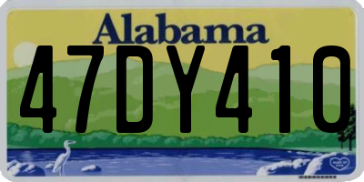 AL license plate 47DY410
