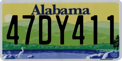 AL license plate 47DY411