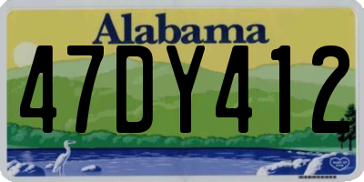AL license plate 47DY412
