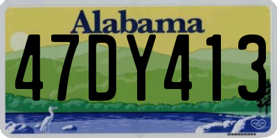 AL license plate 47DY413