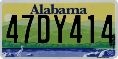 AL license plate 47DY414