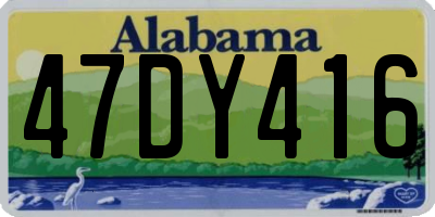 AL license plate 47DY416