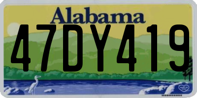 AL license plate 47DY419