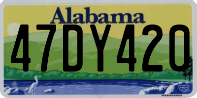 AL license plate 47DY420