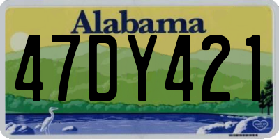 AL license plate 47DY421
