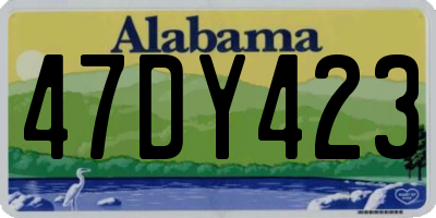 AL license plate 47DY423