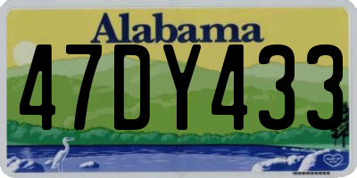 AL license plate 47DY433