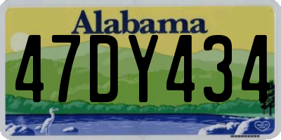 AL license plate 47DY434