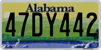 AL license plate 47DY442