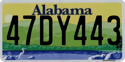 AL license plate 47DY443