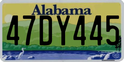 AL license plate 47DY445