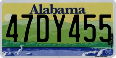 AL license plate 47DY455