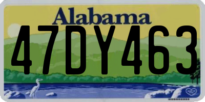 AL license plate 47DY463