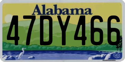 AL license plate 47DY466