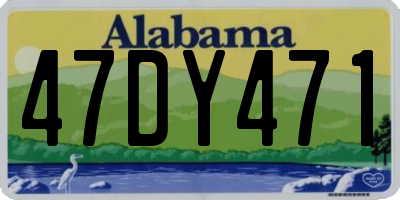 AL license plate 47DY471