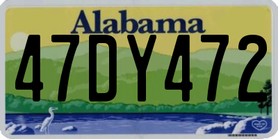 AL license plate 47DY472