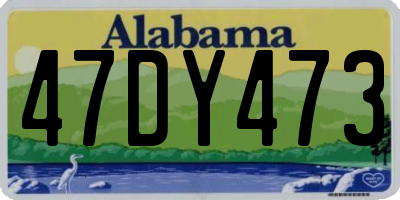 AL license plate 47DY473