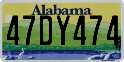 AL license plate 47DY474