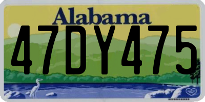 AL license plate 47DY475