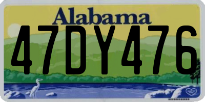AL license plate 47DY476