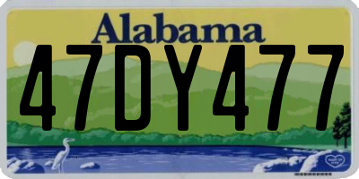 AL license plate 47DY477