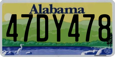 AL license plate 47DY478