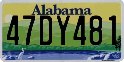 AL license plate 47DY481