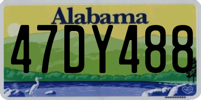 AL license plate 47DY488