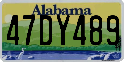AL license plate 47DY489