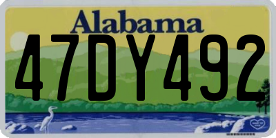 AL license plate 47DY492
